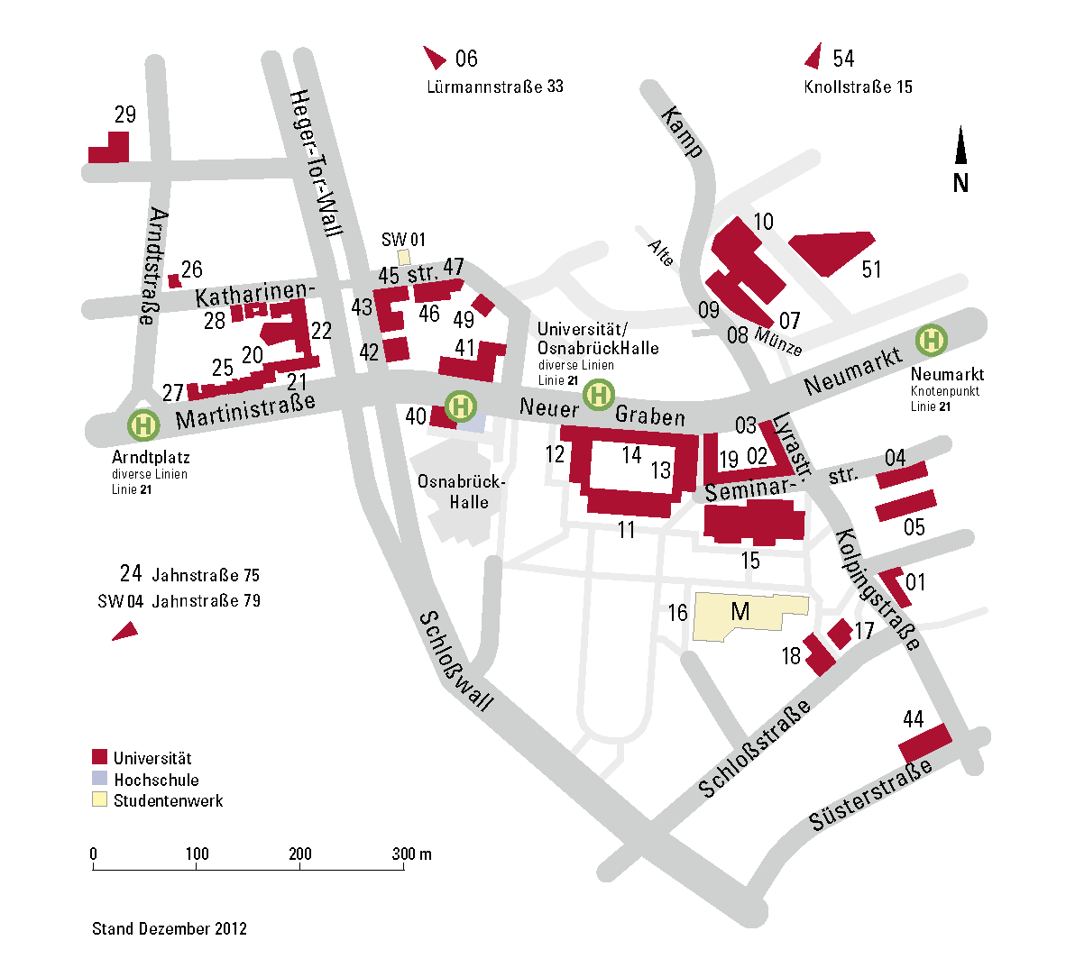 Lageplan der Innenstadt